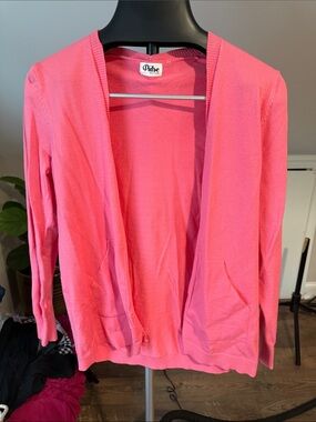 Pulse Bright Pink Open-Front Women's Cardigan